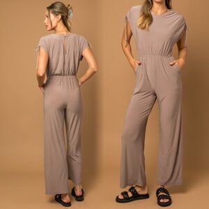 Elegant Taupe Jumpsuit